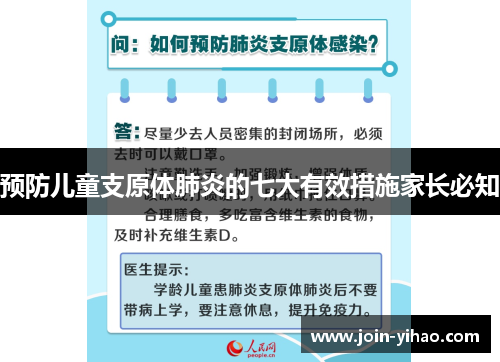 预防儿童支原体肺炎的七大有效措施家长必知